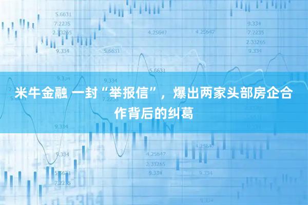 米牛金融 一封“举报信”，爆出两家头部房企合作背后的纠葛