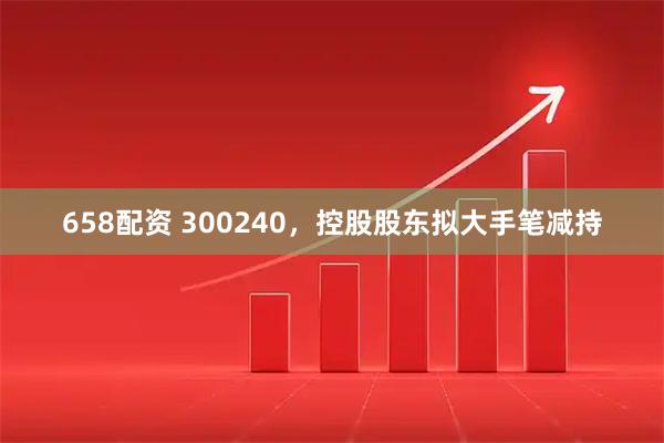 658配资 300240，控股股东拟大手笔减持